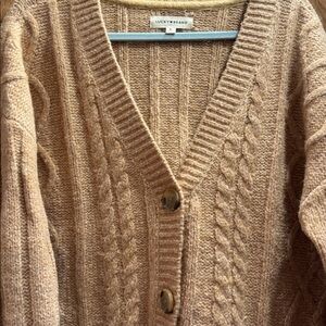Lucky Brand Brown Cable Knit Sweater XL